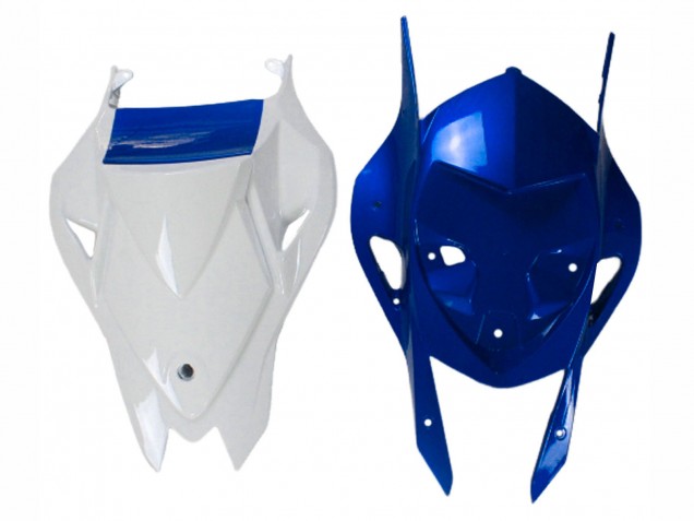 2009-2014 BMW S1000RR Motorcycle Fairings - White Blue Glossy Black Castrol