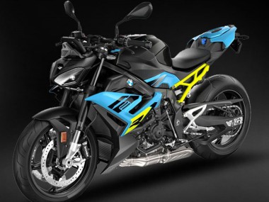 Affordable 2021-2025 BMW S1000R Motorcycle Fairings - Black Light Blue Yellow