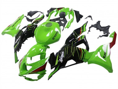 Affordable 2023-2025 Kawasaki ZX6R Motorcycle Fairings - Green Black