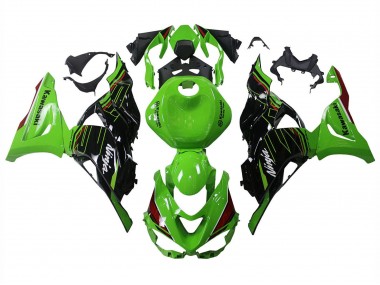 Affordable 2023-2025 Kawasaki ZX6R Motorcycle Fairings - Green Black