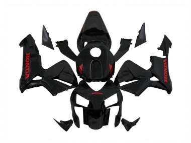 Affordable 2003-2004 Honda CBR600RR Motorcycle Fairings - Glossy Black Red Decals