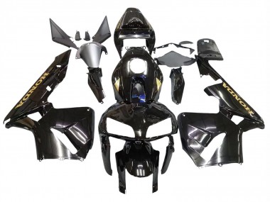 Affordable 2005-2006 Honda CBR600RR Motorcycle Fairings - Black with Gold Logo