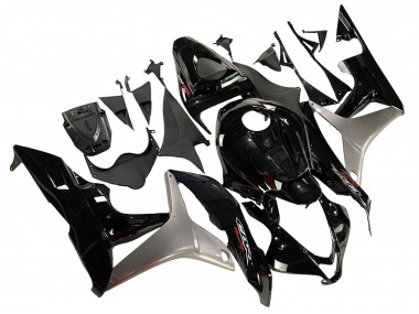 Affordable 2007-2008 Honda CBR600RR Motorcycle Fairing Kits - Silver Glossy Black