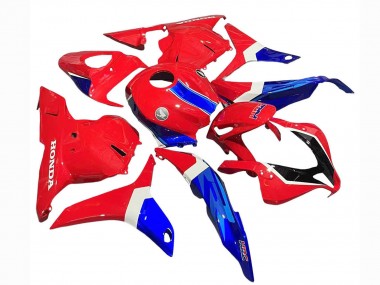 Affordable 2009-2012 Honda CBR600RR Motorcycle Fairings - White Red Blue HRC