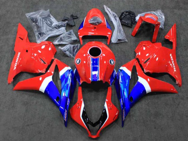 2009-2012 Honda CBR600RR Motorcycle Fairings - White Red Blue HRC