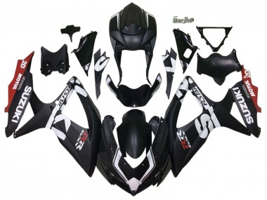 Affordable 2008-2010 Suzuki GSXR 600 / GSXR 750 Motorcycle Fairings - Matte Black Red White