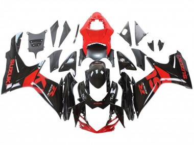 Affordable 2011-2024 Suzuki GSXR 600 / GSXR 750 Motorcycle Fairing Kits - Red Glossy Black