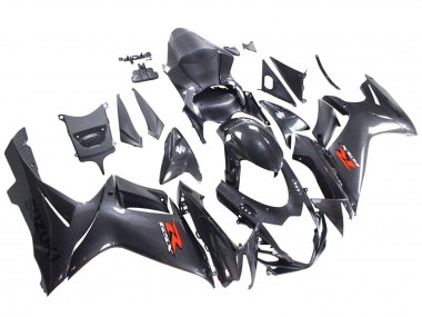 Affordable 2011-2024 Suzuki GSXR 600 / GSXR 750 Motorcycle Fairings - Black Carbon Fiber Red