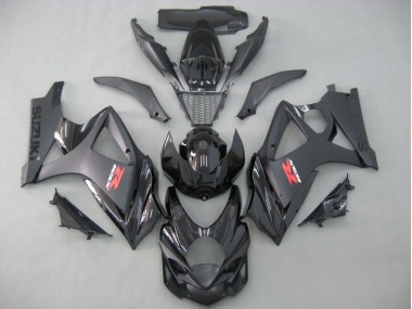 Affordable 2007-2008 Suzuki GSXR 1000 Motorcycle Fairings - Matte Black Glossy Black