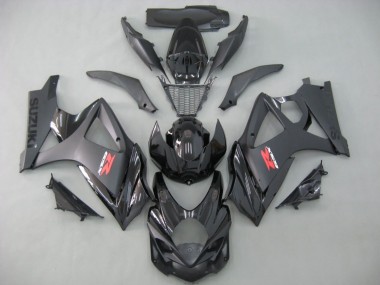 Affordable 2007-2008 Suzuki GSXR 1000 Motorcycle Fairings - Matte Black Glossy Black