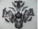 2007-2008 Suzuki GSXR 1000 Motorcycle Fairings - Matte Black Glossy Black