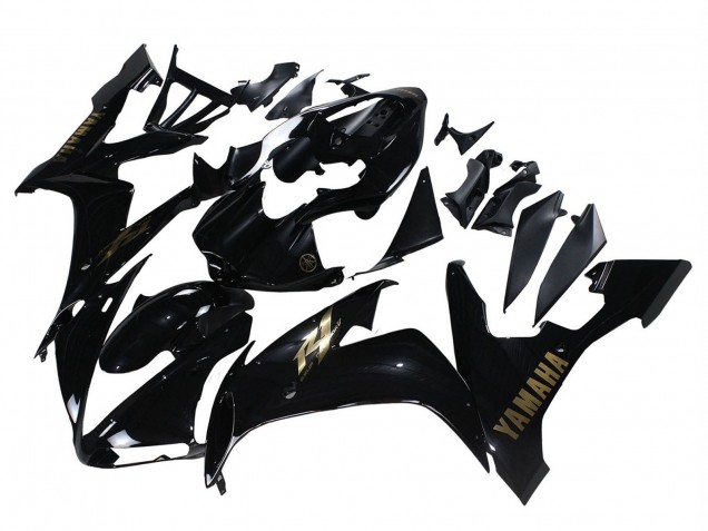 2004-2006 Yamaha YZF 1000 R1 Motorcycle Fairings - Glossy Black Gold Decals
