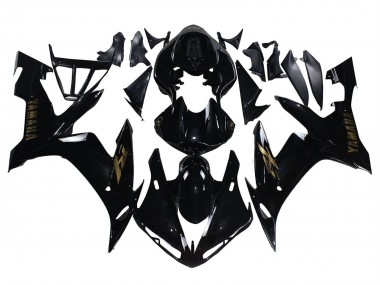 Affordable 2004-2006 Yamaha YZF 1000 R1 Motorcycle Fairings - Glossy Black Gold Decals
