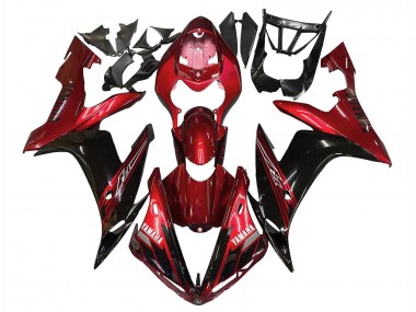 Affordable 2004-2006 Yamaha YZF 1000 R1 Motorcycle Fairings - Red Glossy Black
