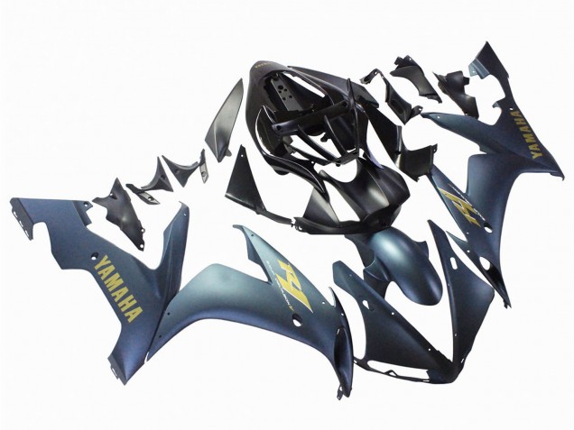 2004-2006 Yamaha YZF 1000 R1 Motorcycle Fairings - Dark Blue Gold Decals