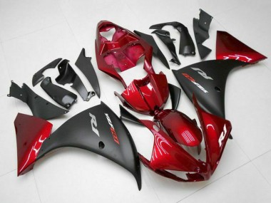 Affordable 2009-2011 Yamaha YZF 1000 R1 Motorcycle Fairings - Red Matte Black