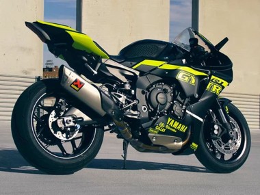 Affordable 2020-2025 Yamaha YZF 1000 R1 Motorcycle Fairings - Glossy Black Fluorescent Yellow