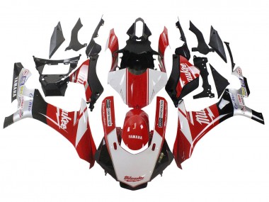 Affordable 2020-2025 Yamaha YZF 1000 R1 Motorcycle Fairings - White Red Black Milwaukee
