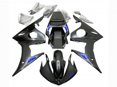 Affordable 2006-2009 Yamaha YZF R6S Motorcycle Fairings - Matte Black Blue