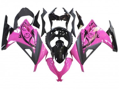 Affordable 2013-2024 Kawasaki EX300 Motorcycle Fairings - Pink Black