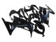 2013-2024 Kawasaki EX300 Motorcycle Fairings - Glossy Black Blue