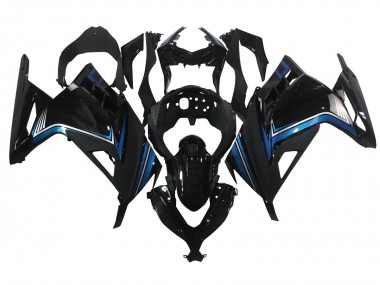 Affordable 2013-2024 Kawasaki EX300 Motorcycle Fairings - Glossy Black Blue