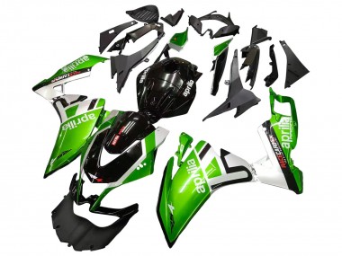 Affordable 2012-2018 Aprilia RS4 50 125 Motorcycle Fairings - White Green Glossy Black