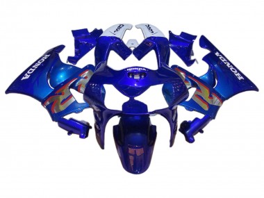 Affordable 1998-1999 Honda CBR900RR 919 Motorcycle Fairings - White Blue Silver