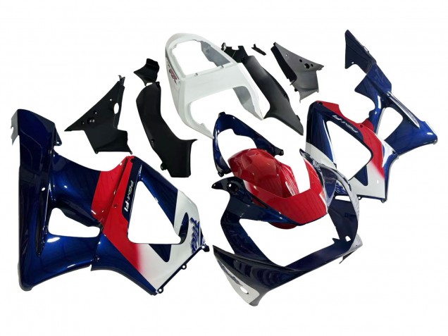2000-2001 Honda CBR900RR 929 Motorcycle Fairing - White Red Blue