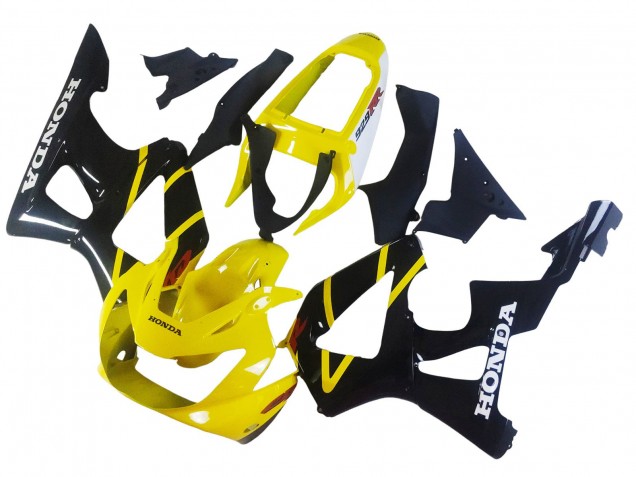 2000-2001 Honda CBR900RR 929 Motorcycle Fairings - Yellow Glossy Black