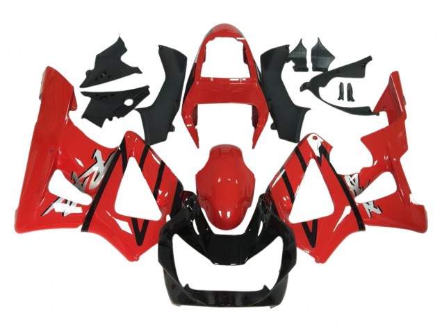2000-2001 Honda CBR900RR 929 Motorcycle Fairings - Red Glossy Black
