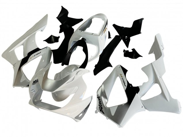 2000-2001 Honda CBR900RR 929 Motorcycle Fairings - White Silver