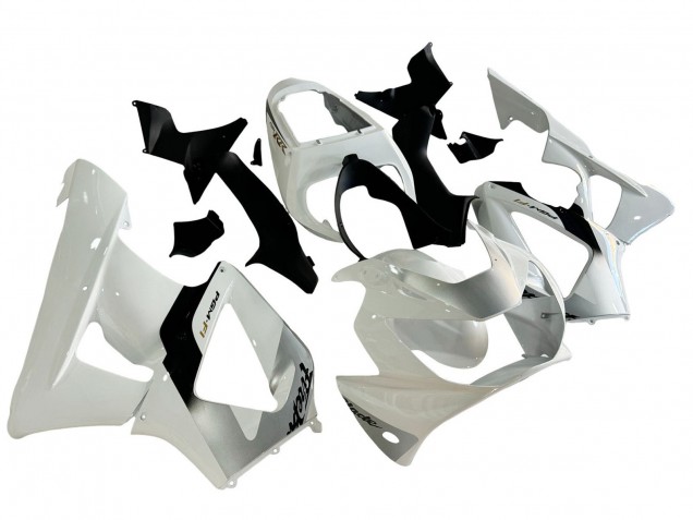 2000-2001 Honda CBR900RR 929 Motorcycle Fairings - White Silver