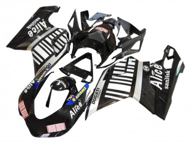 Affordable 2007-2014 Ducati 1098 Motorcycle Fairings - Silver Glossy Black Alice Sandisk