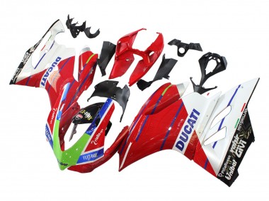 Affordable 2011-2014 Ducati Panigale 899/1199 Motorcycle Fairings - White Red Green Blue Glossy Black Flex-Box