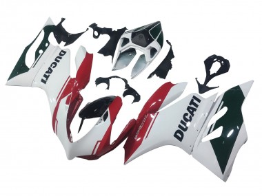 Affordable 2011-2014 Ducati Panigale 899 Motorcycle Fairings - White Red Glossy Black