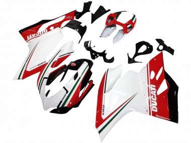 Affordable 2011-2014 Ducati 1199 Motorcycle Fairings - White Red Green Glossy Black