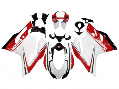Affordable 2011-2014 Ducati 1199 Motorcycle Fairings - White Red Green Glossy Black