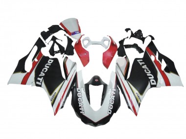 Affordable 2011-2014 Ducati Panigale 1199 Motorcycle Fairings - White Red Black