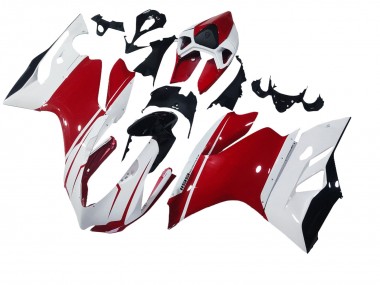 Affordable 2011-2014 Ducati 1199 Motorcycle Fairings - White Red Glossy Black