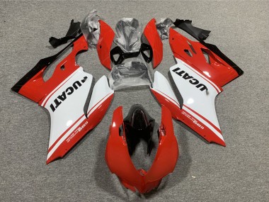 Affordable 2011-2014 Ducati 1199 Motorcycle Fairings - Red White Glossy Black