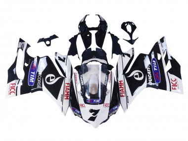 Affordable 2011-2014 Ducati Panigale 899/1199 Motorcycle Fairings - White Black Blue Fiamm Ficc 7