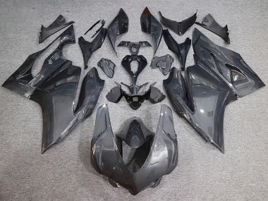 Affordable 2015-2020 Ducati 959/1299 Motorcycle Fairings - Black Carbon Fiber Style