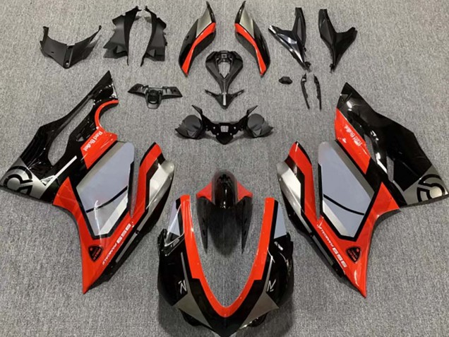 2015-2020 Ducati 959 Motorcycle Fairings - Silver Red Glossy Black