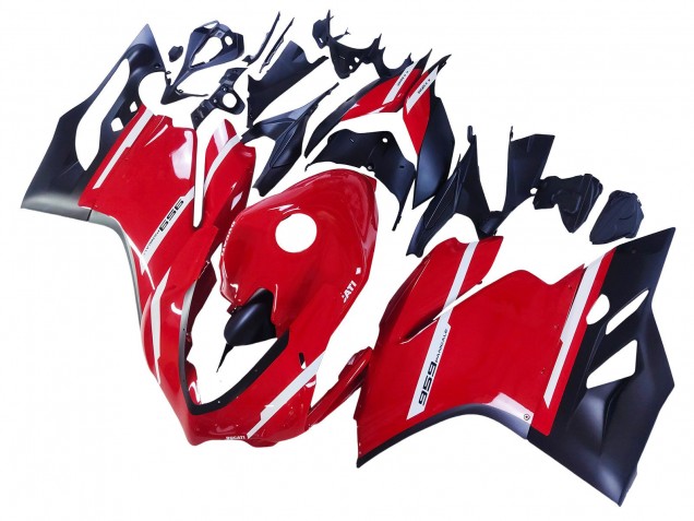 2015-2020 Ducati 959 Motorcycle Fairings - Red Matte Black