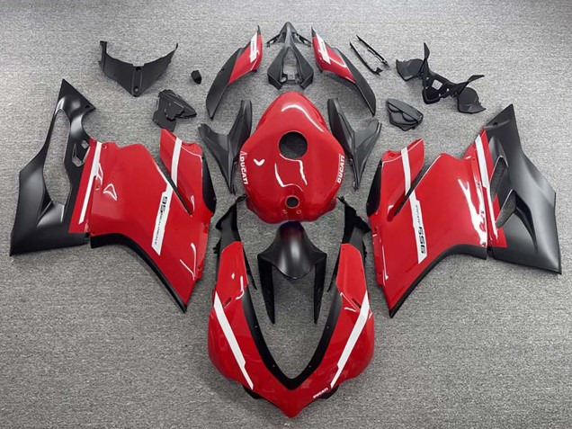 2015-2020 Ducati 959 Motorcycle Fairings - Red Matte Black