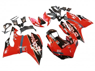 Affordable 2015-2020 Ducati 959/1299 Motorcycle Fairings - Red Glossy Black Fiamm