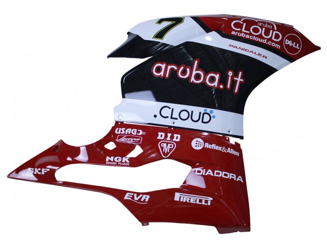 2015-2020 Ducati 959/1299 Motorcycle Fairings - White Red Black Aruba 7