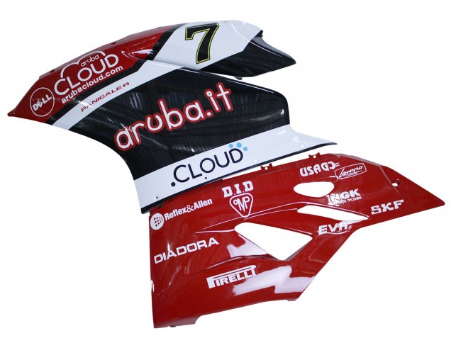 2015-2020 Ducati 959/1299 Motorcycle Fairings - White Red Black Aruba 7