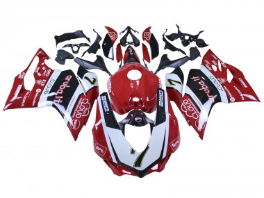 Affordable 2015-2020 Ducati 959/1299 Motorcycle Fairings - White Red Black Aruba 7